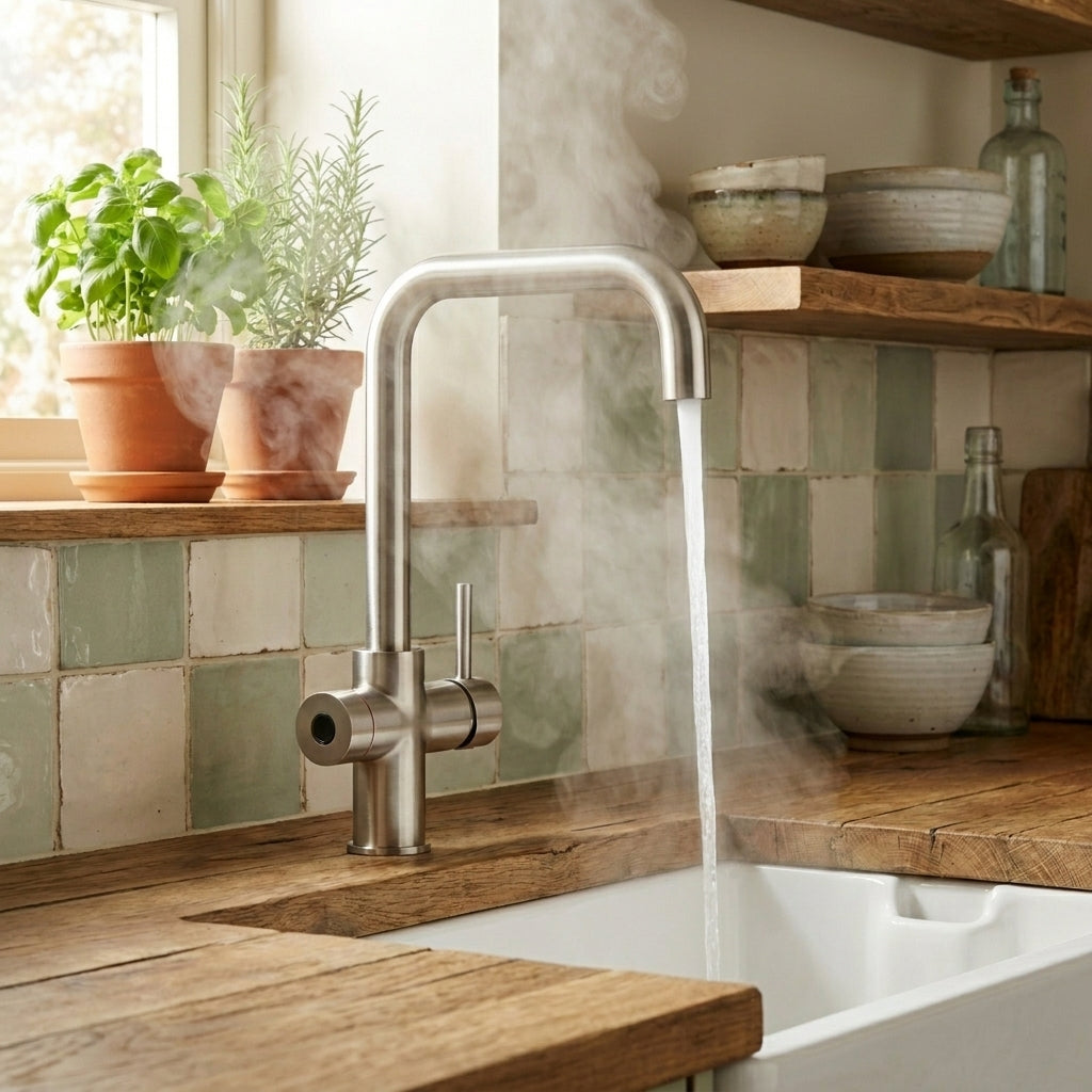 Verossi  | Valyrian | Finger Print Control 4 in 1 Instant Boiling & Filtered Cold Water Tap | Brushed Steel Finish