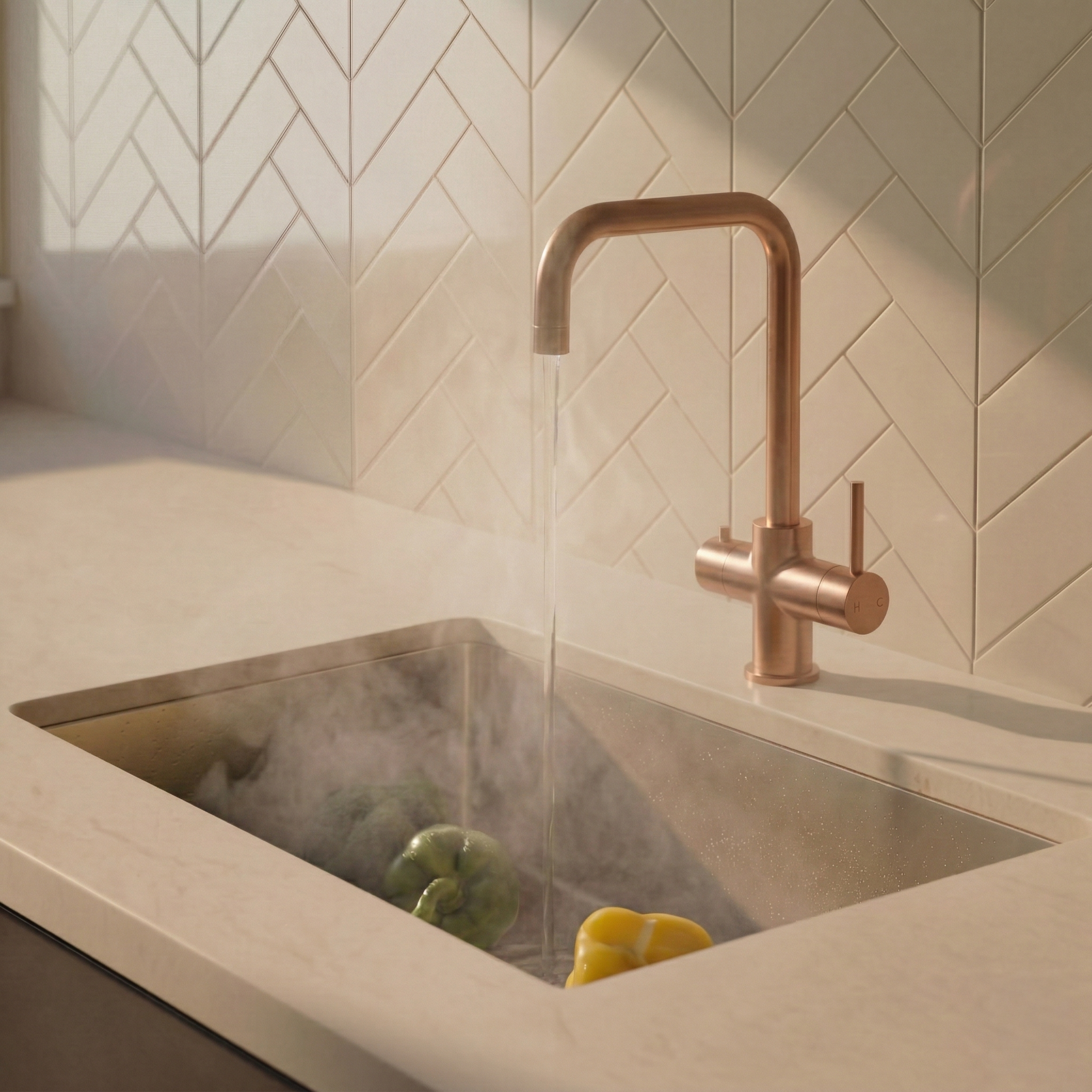 Verossi | Vamore | 3 in 1 Instant Boiling Tap | Brushed Copper