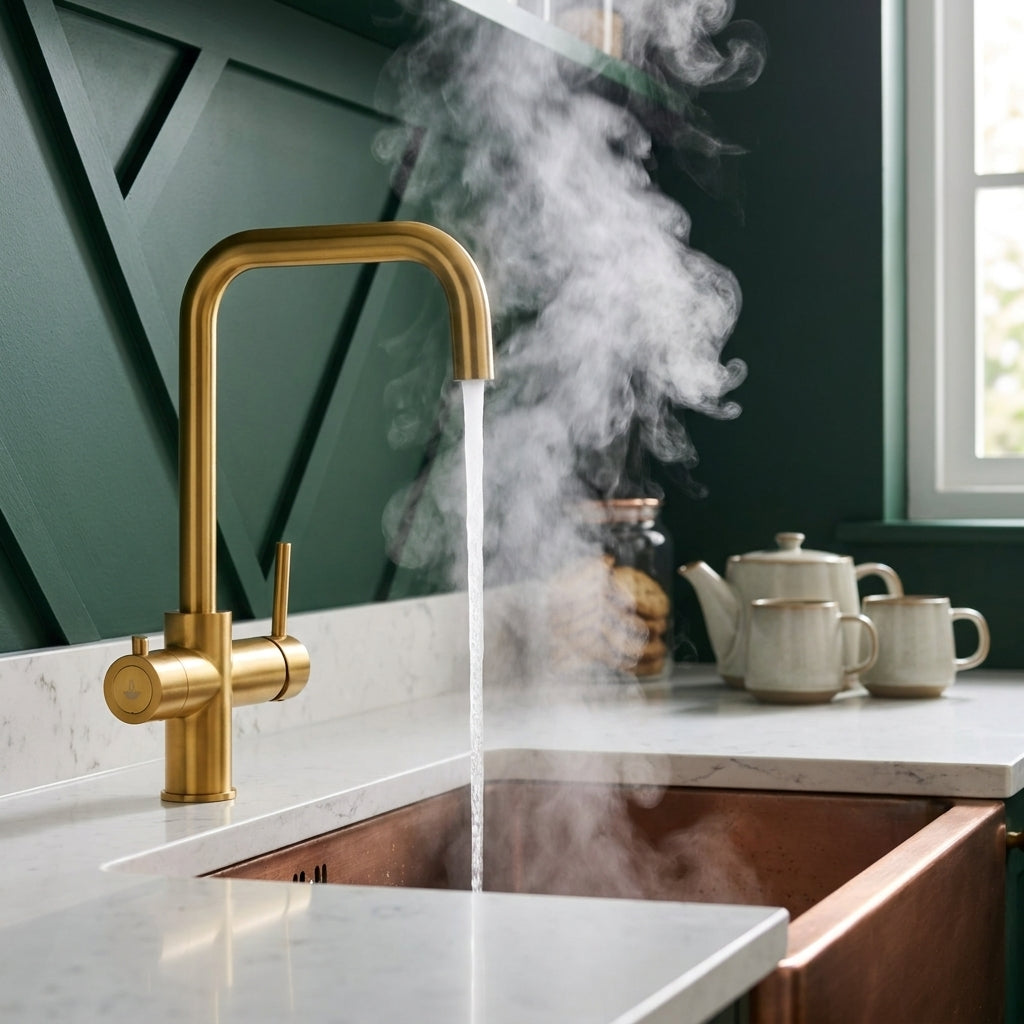 Verossi | Vamore | 3 in 1 Instant Boiling Tap | Brushed Gold Finish
