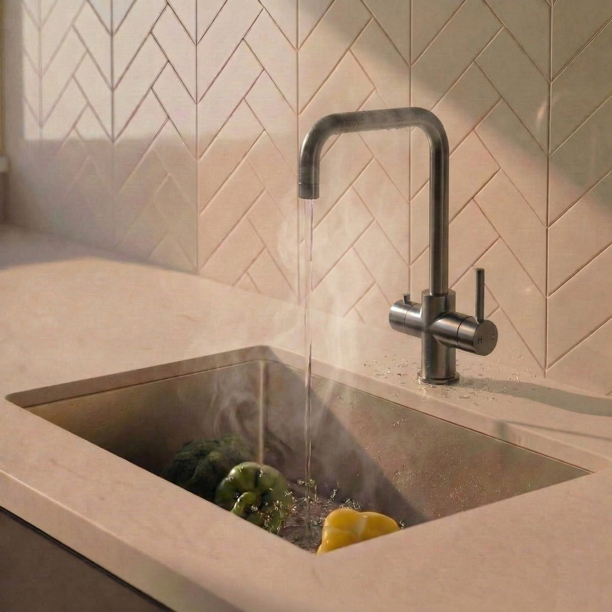 Verossi | Vamore | 3 in 1 Instant Boiling Tap | Gun Metal Finish