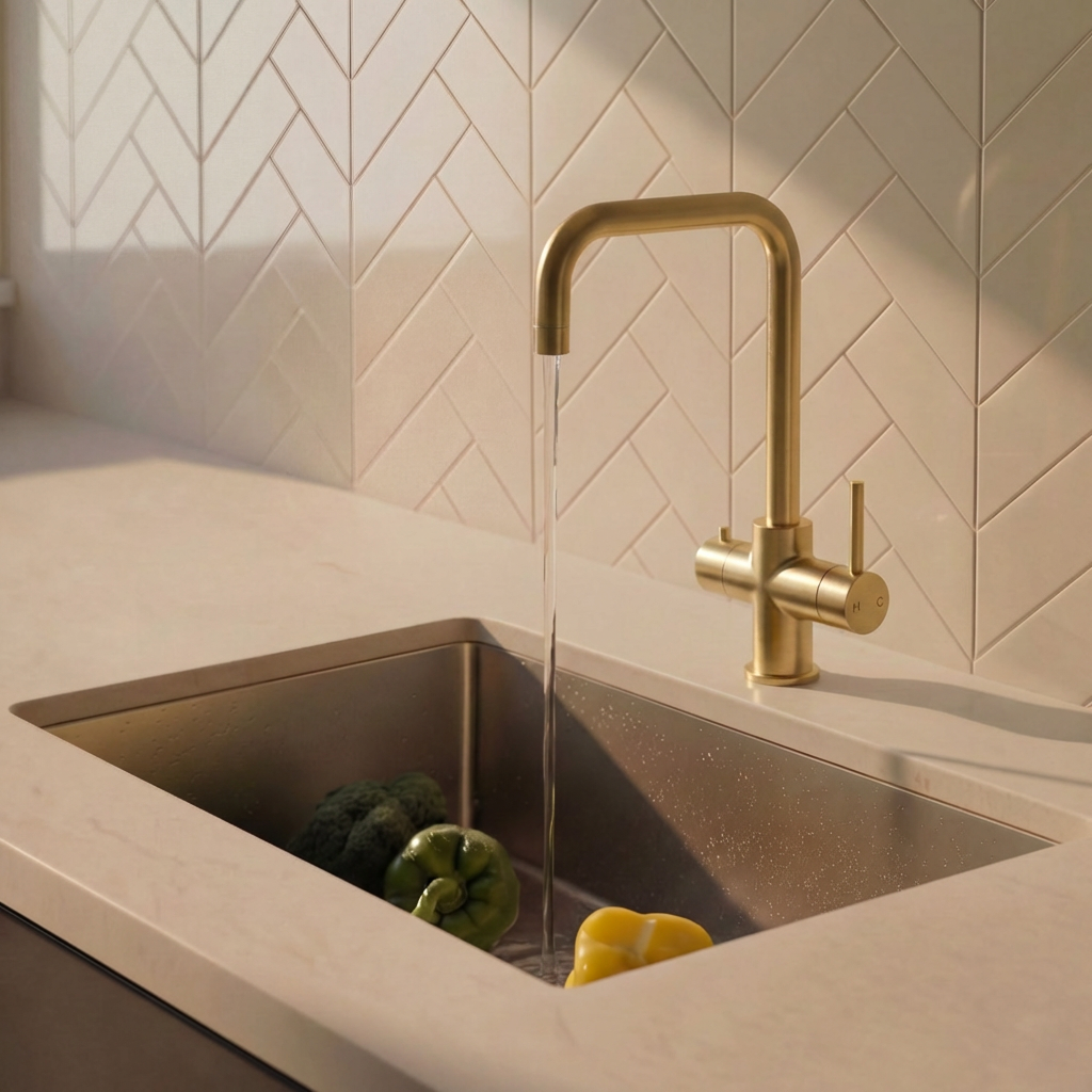 Verossi | Vamore | 3-in-1 Instant Boiling Water Tap System | Brushed Brass
