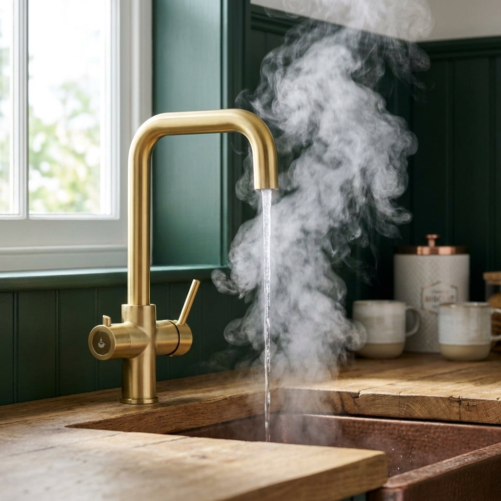 Verossi | Vamore | 3-in-1 Instant Boiling Water Tap System | Brushed Brass