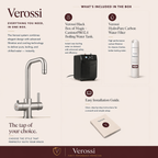 Verossi | Vamore | 3-in-1 Instant Boiling Water Tap System | Brushed Steel