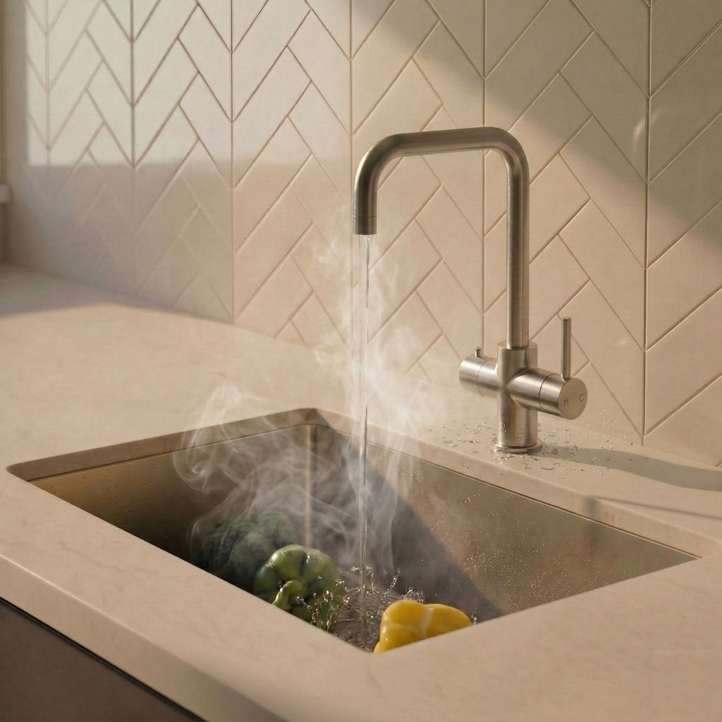 Verossi | Vamore | 3-in-1 Instant Boiling Water Tap System | Brushed Steel