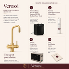 Verossi | Vanquish | 4 in 1 Instant Boiling Water & Chilled Water Pack | Brushed Brass