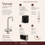 Verossi | Vanquish | 4 in 1 Instant Boiling Water & Chilled Water Pack | Brushed Steel