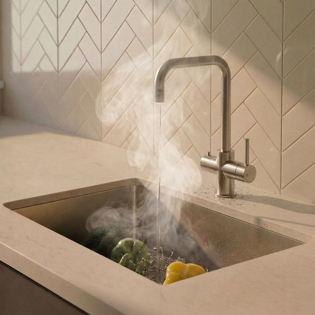 Verossi | Vanquish | 4 in 1 Instant Boiling Water & Chilled Water Pack | Brushed Steel