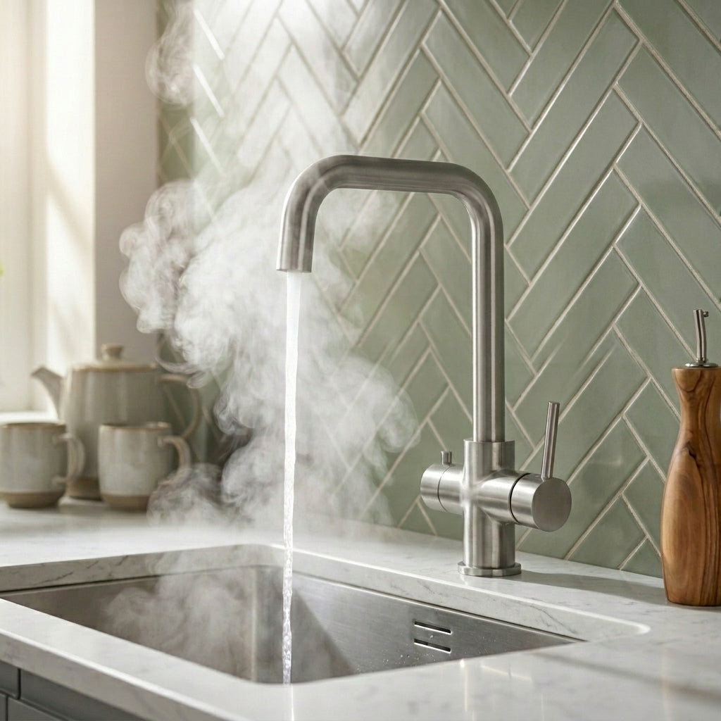 Verossi | Vanquish | 4 in 1 Instant Boiling Water & Chilled Water Pack | Brushed Steel
