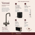 Verossi | Vanquish | 4 in 1 Instant Boiling Water & Chilled Water Pack | Gun Metal
