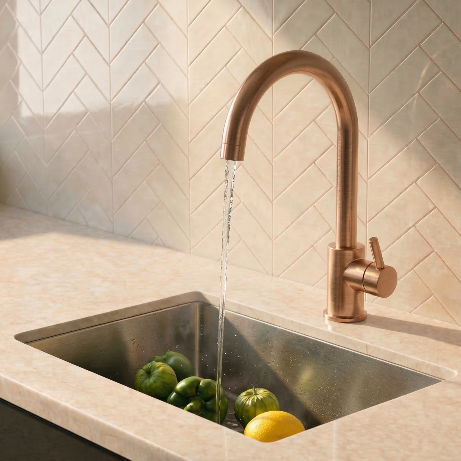 Verossi  | Velante | Single Lever 3 in 1 Instant Boiling Tap | Brushed Copper Finish