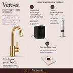 Verossi  | Velante | Single Lever 3 in 1 Instant Boiling Tap | Brushed Gold Finish
