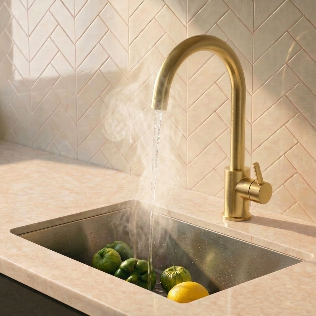 Verossi  | Velante | Single Lever 3 in 1 Instant Boiling Tap | Brushed Gold Finish