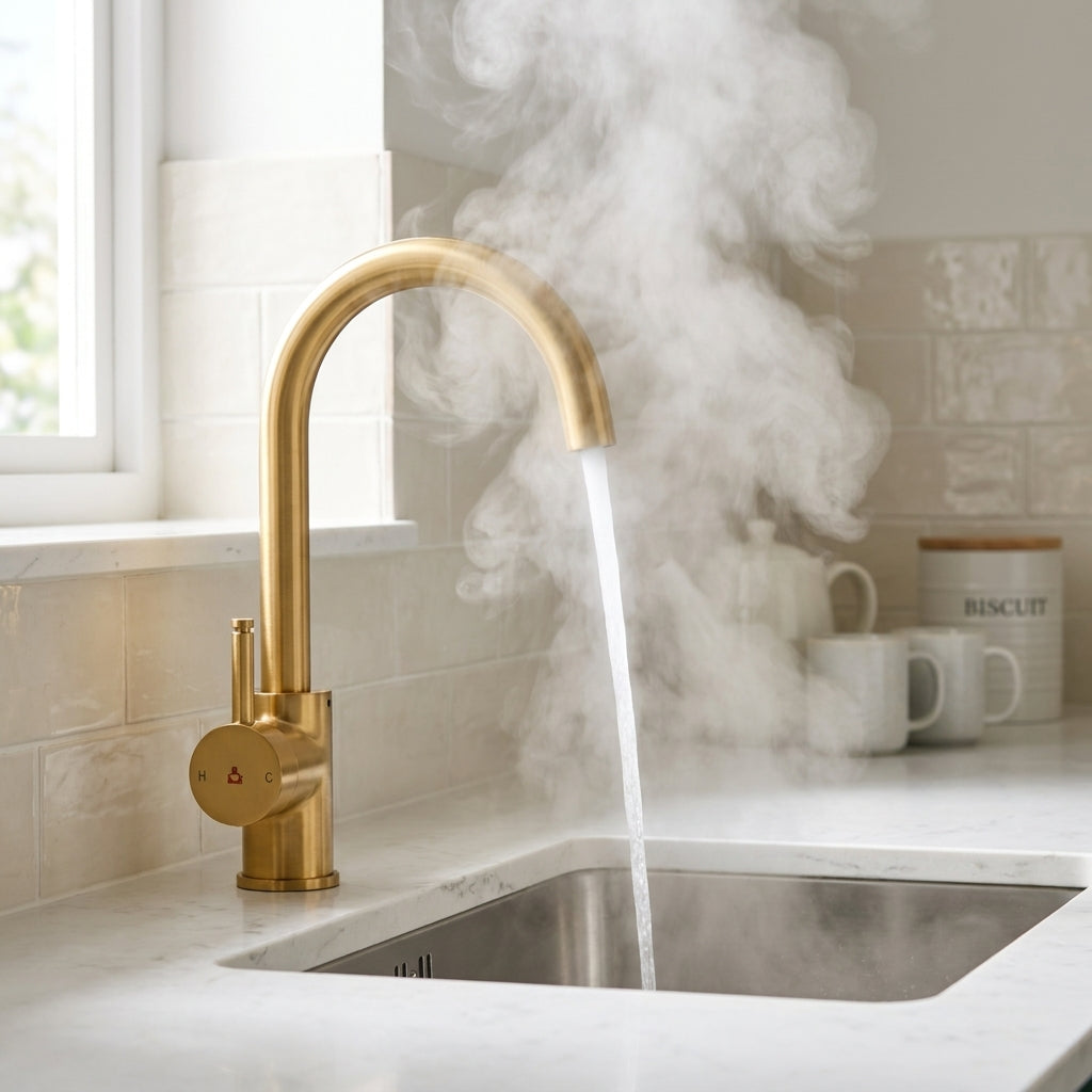 Verossi  | Velante | Single Lever 3 in 1 Instant Boiling Tap | Brushed Gold Finish