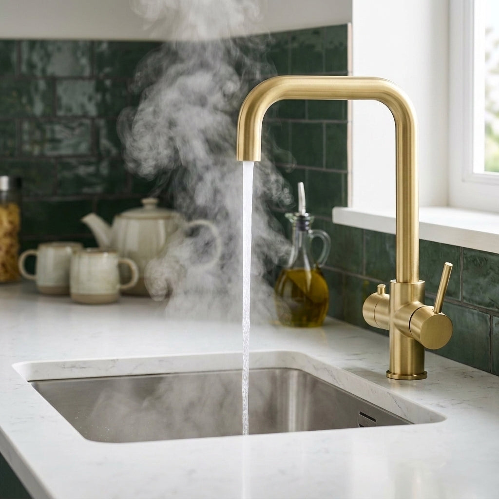 Verossi  | Verani | 4 in 1 Instant Boiling & Filtered Cold Water Tap | Brushed Gold Finish