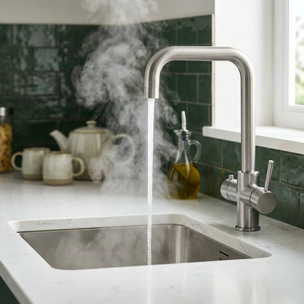 Verossi  | Verani | 4 in 1 Instant Boiling & Filtered Cold Water Tap | Brushed Steel Finish