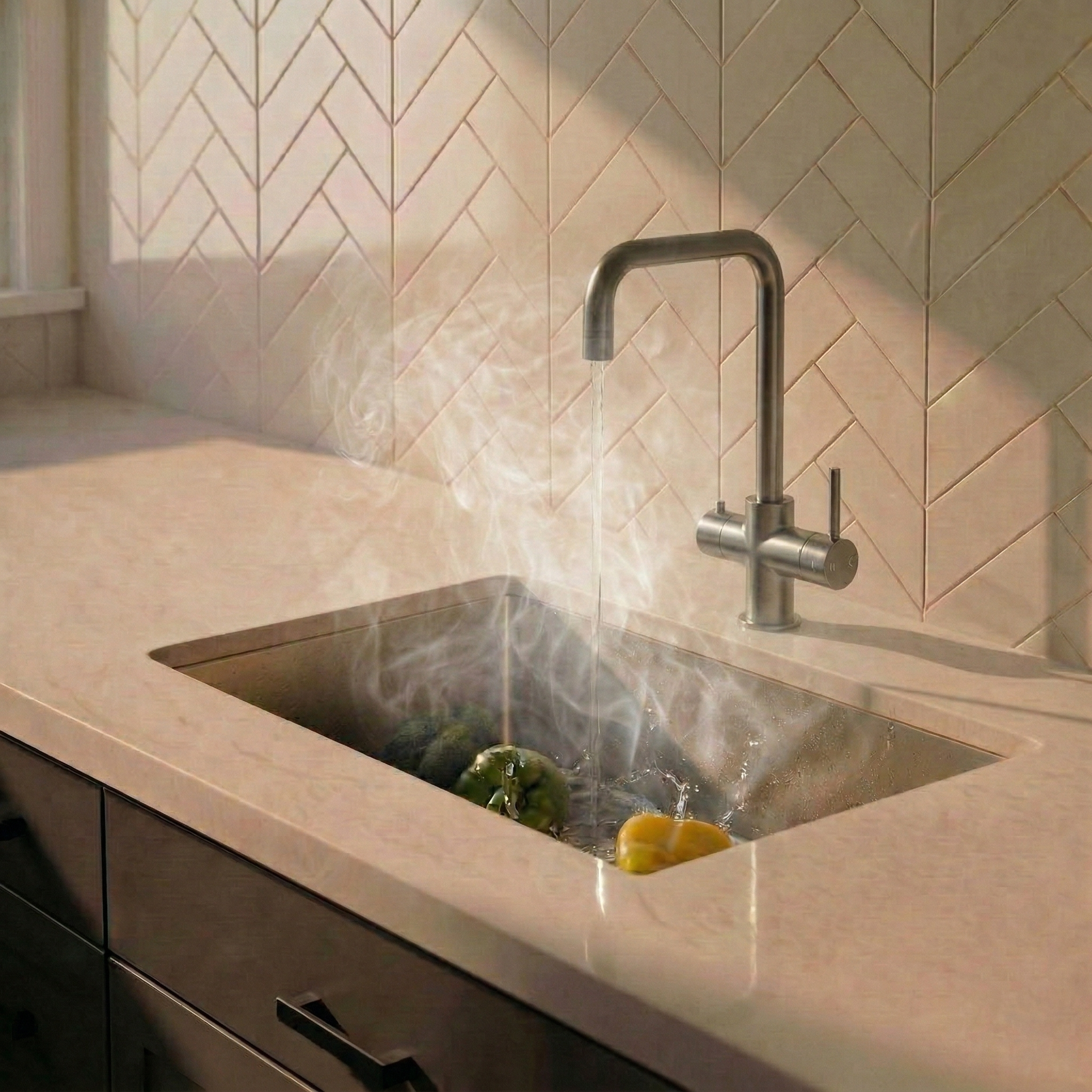 Verossi  | Verani | 4 in 1 Instant Boiling & Filtered Cold Water Tap | Gun Metal Finish