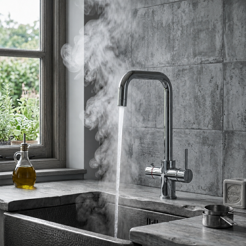 Verossi | Vigore | Contemporary 3 in 1 Instant Boiling Tap | Polished Chrome Finish