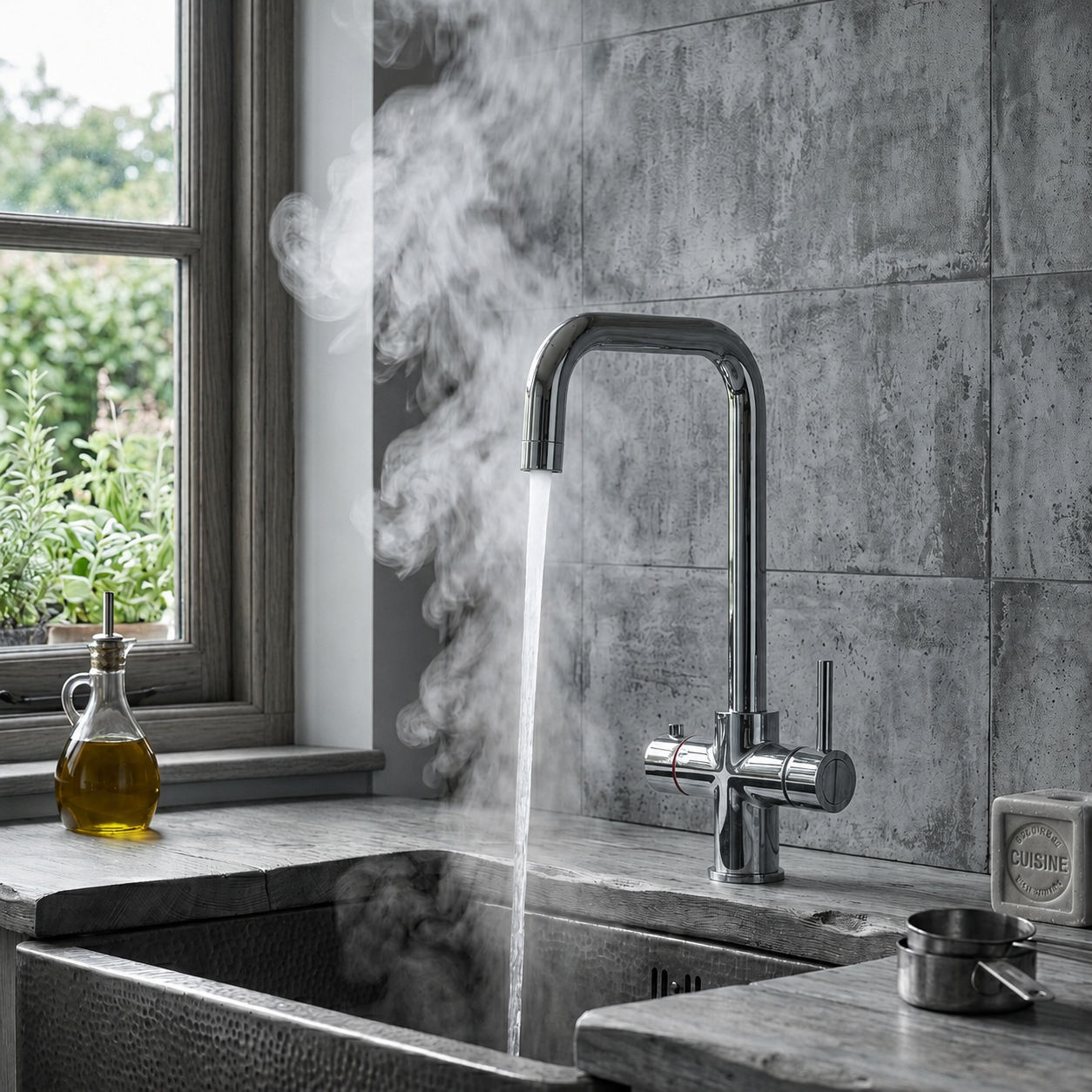Verossi | Vigore | Contemporary 3 in 1 Instant Boiling Tap | Polished Chrome Finish