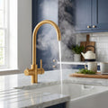 Verossi | Vinta | Swan 3 in 1 Instant Boiling Tap | Brushed Gold Finish