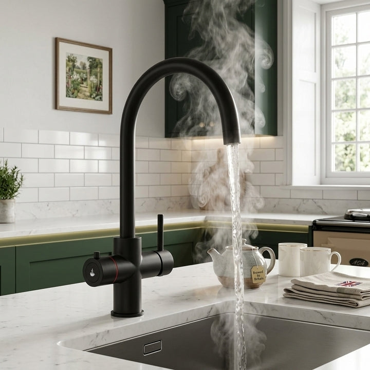 Verossi | Vinta | Swan 3 in 1 Instant Boiling Tap | Matt Black Finish