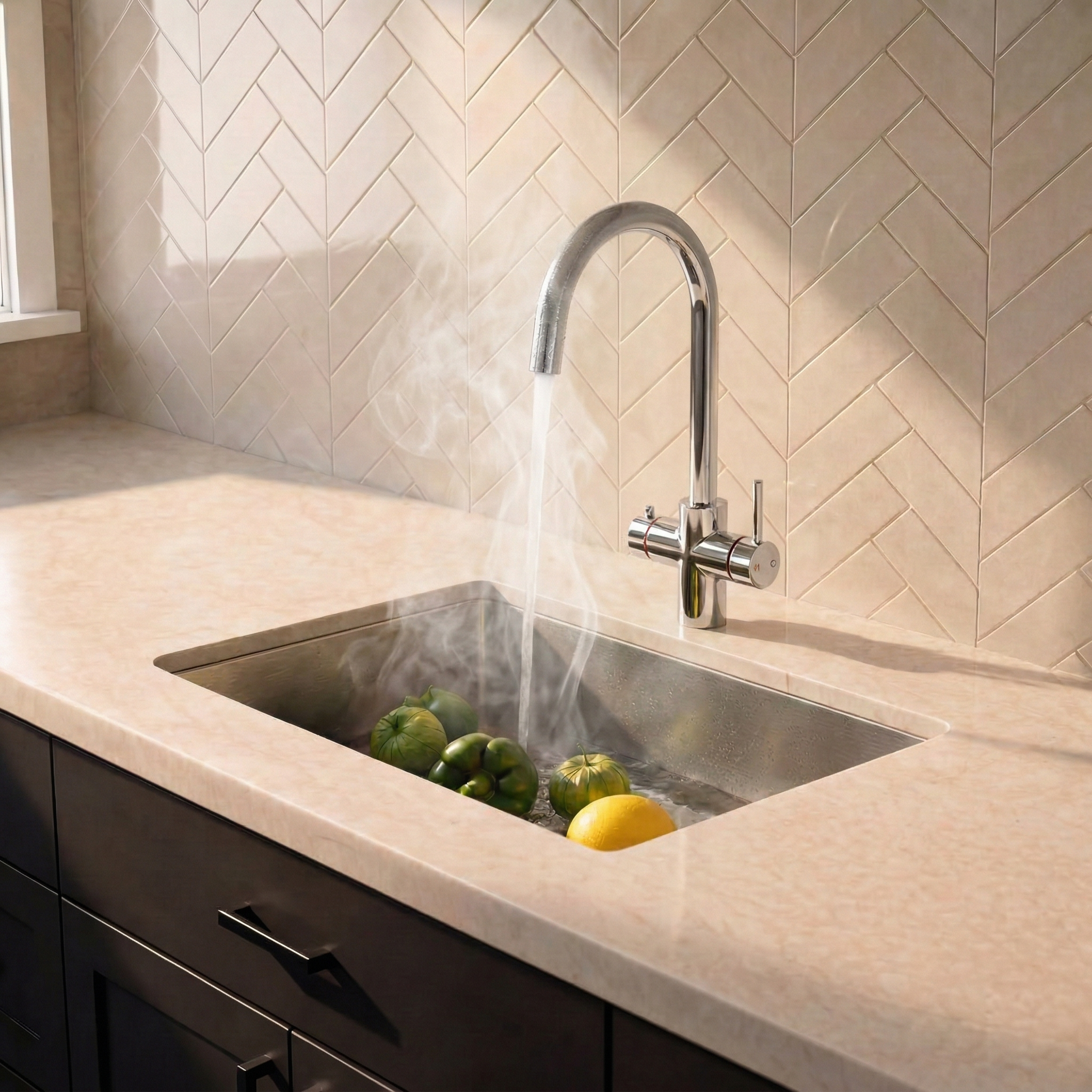 Verossi | Vinta | Swan 3 in 1 Instant Boiling Tap | Polished Chrome Finish