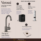 Verossi  | Volissi | Industrial Style Single Lever 3 in 1 Instant Boiling Tap | Gun Metal Finish