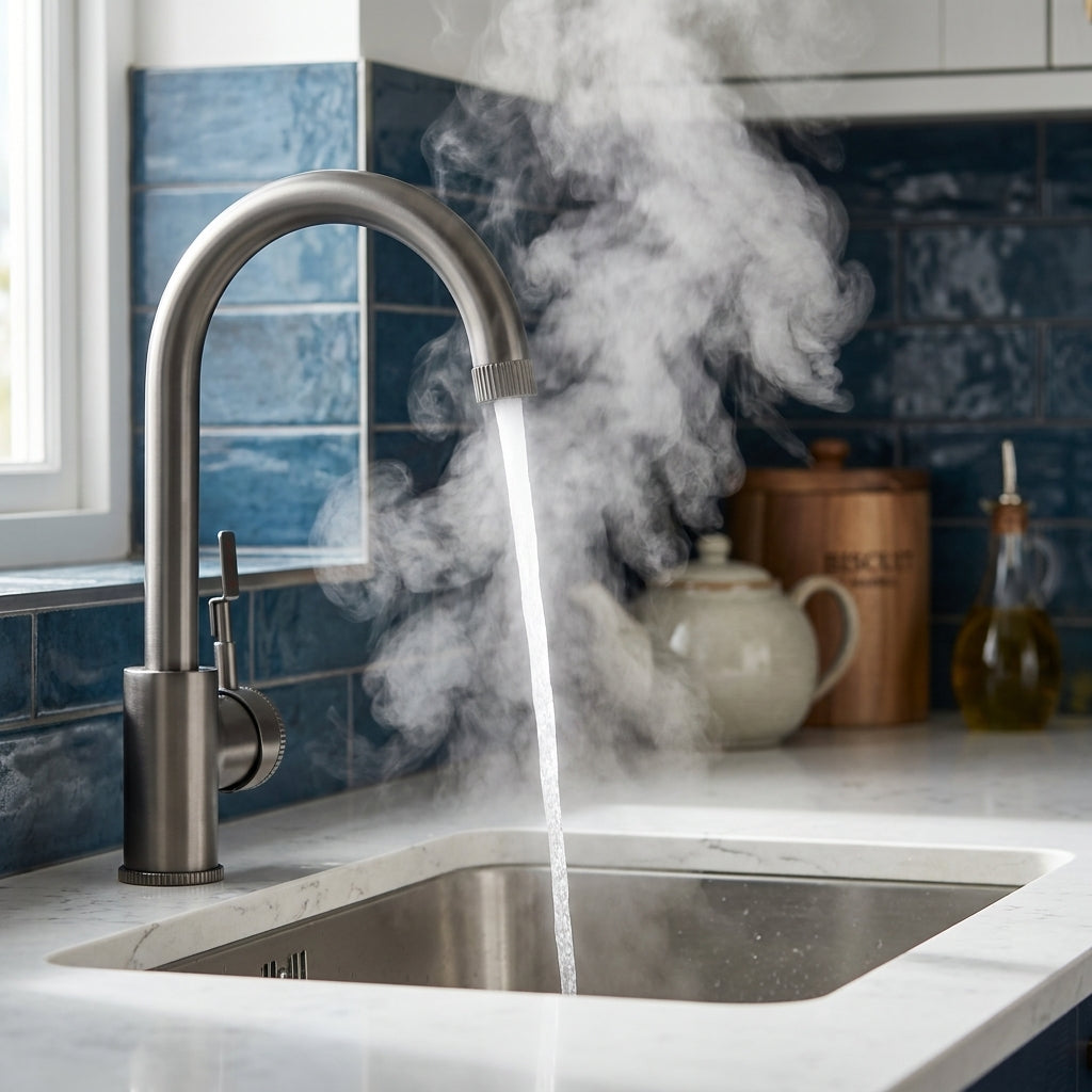 Verossi  | Volissi | Industrial Style Single Lever 3 in 1 Instant Boiling Tap | Gun Metal Finish