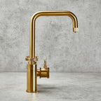 Verossi  | Vorisse | Industrial Bridge Style 3 in 1 Instant Boiling Tap | Brushed Gold Finish