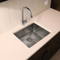 Verossi | Elite | 1.0 Bowl Kitchen Sink | Inset or Undermounted | Chrome Strainer Waste Supplied | 440x440x205mm | Brushed Stainless Steel