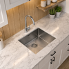 Verossi | Elite | 1.0 Bowl Kitchen Sink | Inset or Undermounted | Chrome Strainer Waste Supplied | 440x440x205mm | Brushed Stainless Steel