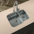 Verossi | Polished | 1.5 Bowl Stainless Steel Undermount Kitchen Sink | 590 x 460mm | Supplied with Chrome Basket Strainer Wastes