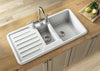 Verossi | Traditional | 1.3 Bowl Comite Kitchen Sink & Drainer | Left or Right Handed | Chrome Strainer Wastes Supplied | 1000 x 500mm | Gloss White