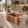 Verossi | Vrimo Belfast | 1.0 Bowl Stainless Steel Kitchen Sink | Copper Strainer Waste Supplied | 600 x 450 mm | Copper Finish