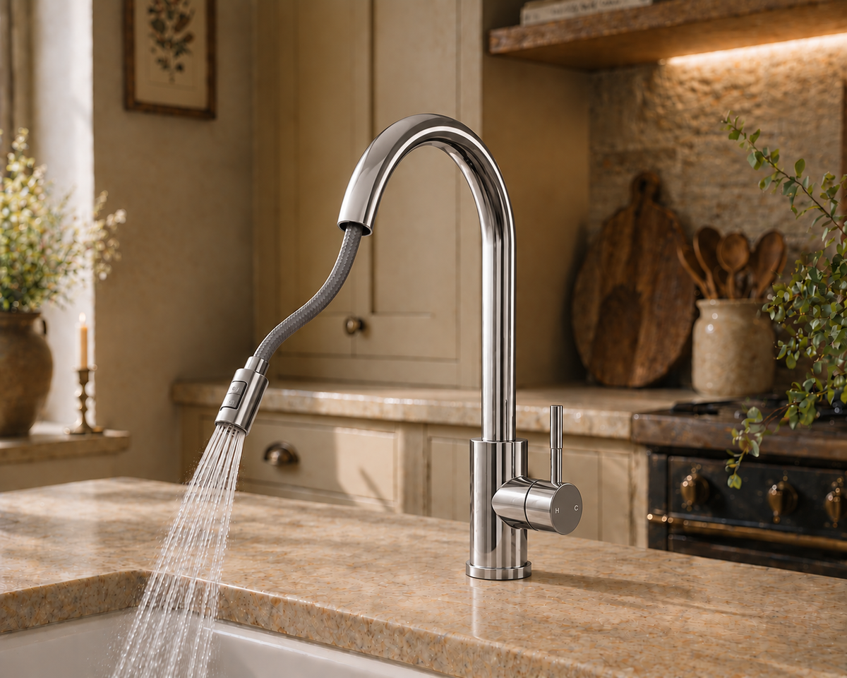 Verossi | Cato | Pullout Kitchen tap | Chrome