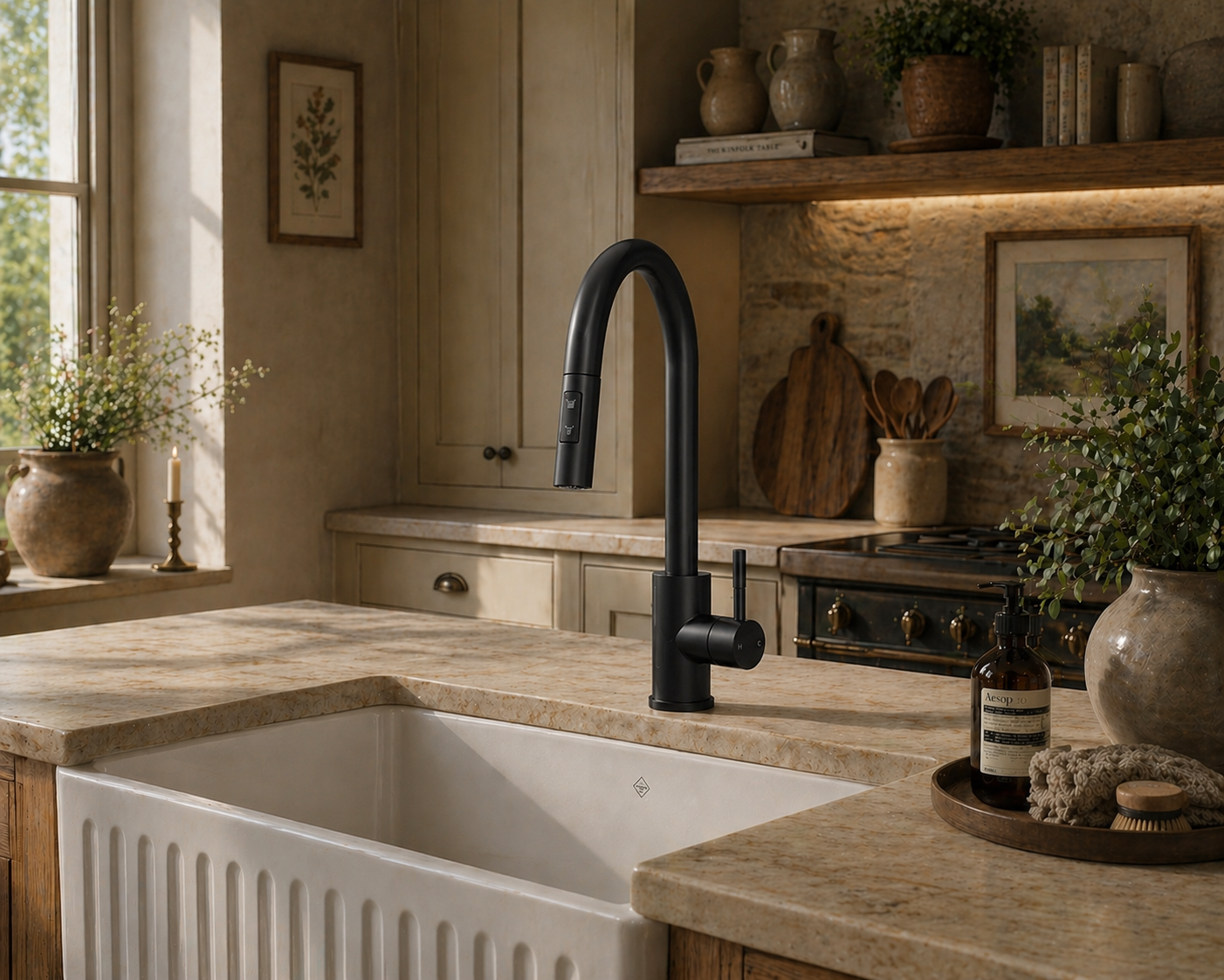 Verossi | Cato | Pullout Kitchen tap | Matt Black