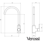 Verossi  | Cold Start Kitchen Sink Mixer | Brushed Gold Finish
