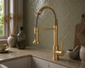 Verossi | Contra | Flexi Pullout Kitchen tap | Brushed Brass