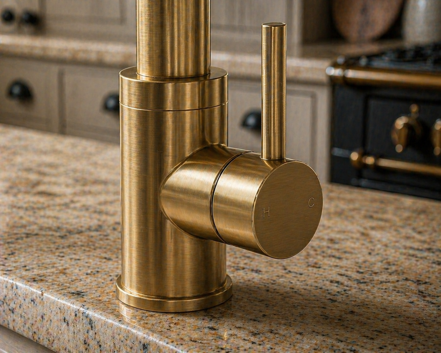 Verossi | Contra | Flexi Pullout Kitchen tap | Brushed Brass