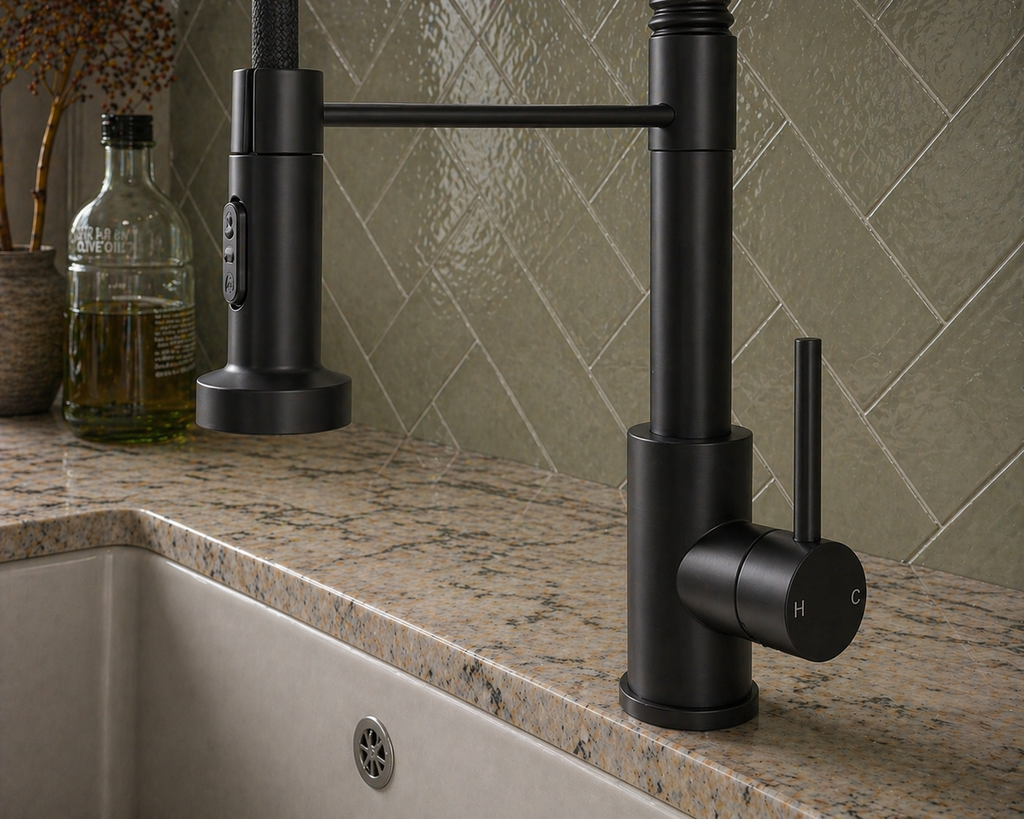 Verossi | Contra | Flexi Pullout Kitchen tap | Matt Black