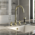 Verossi |Cuthbert| Classic 4TH Kitchen Mixer Tap| Polished Brass