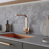 Verossi | Eben | Twin Lever Kitchen tap | Brushed Copper