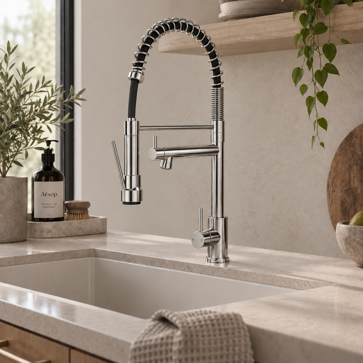 Verossi  | Kitchen Sink Mixer with Flexi Spray | Polished Chrome
