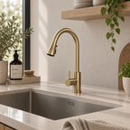 Verossi  | Kitchen Sink Mixer with Pull out Spray | Brushed Brass
