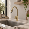 Verossi  | Kitchen Sink Mixer with Pull out Spray | Brushed Brass