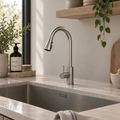 Verossi  | Kitchen Sink Mixer with Pull out Spray | Brushed Steel