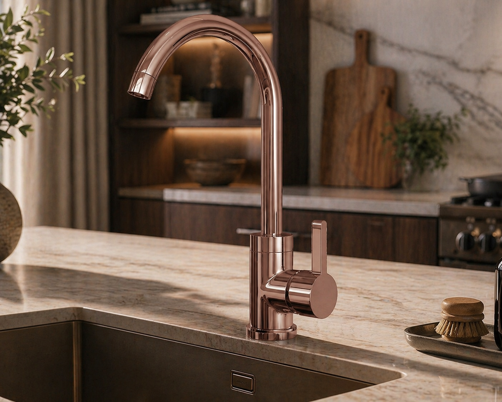 Verossi | Olona | Single Lever Kitchen tap | Brushed Copper