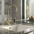 Verossi | Oswald| Traditional Dual Lever Kitchen tap | Polished Brass