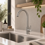 Verossi | Tivoli | Single Lever Kitchen tap WRAS | Brushed Steel