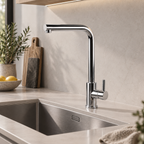 Verossi | Top Fix - Vito | L Neck Single Lever Mixer Kitchen tap | Chrome
