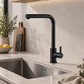 Verossi | Top Fix - Vito | L Neck Single Lever Mixer Kitchen tap | Matt Black